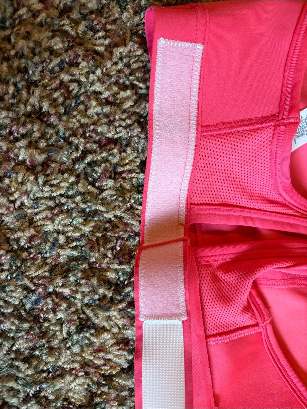 Nike Hot Pink Racerback Sports Bra with White Swoosh